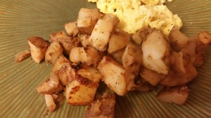 breakfast potatoes - plated