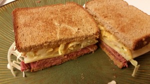 corned beef sandwich - finished