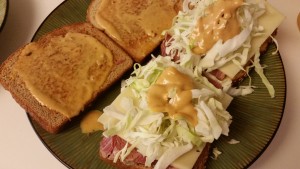 corned beef sandwich - with cabbage