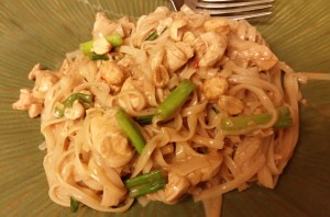 pad thai - plated