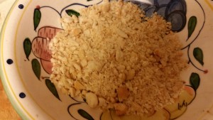 palak paneer - crushed cashews