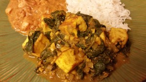 palak paneer - plated
