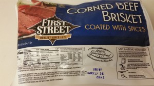 slow cooker Corned beef - package