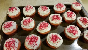 strawberry cupcakes - decorated