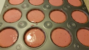 strawberry cupcakes - prebaked